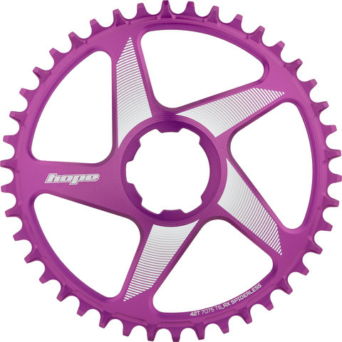 Hope RX Spiderless Direct Mount Chainring - purple/42 tooth
