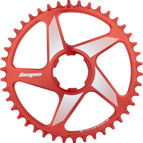 Hope RX Spiderless Direct Mount Kettenblatt - red/42 Zähne