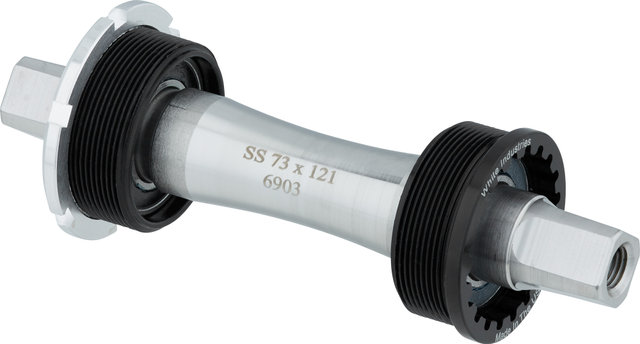 Eje de pedalier cuadrado de acero inoxidable - black-silver/BSA 73x121