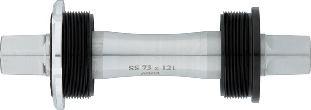 Boîtier de Pédalier Carré en Inox - black-silver/BSA 73x121