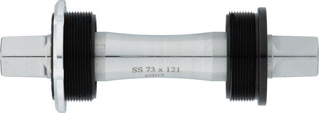 Eje de pedalier cuadrado de acero inoxidable - black-silver/BSA 73x121