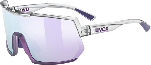 uvex lunettes de sport sportstyle 235 - clear-met purple/mirror lavender