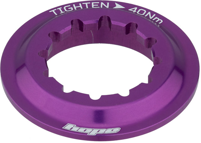 Hope Anillo de bloqueo Center Lock con dentado interno - purple/universal