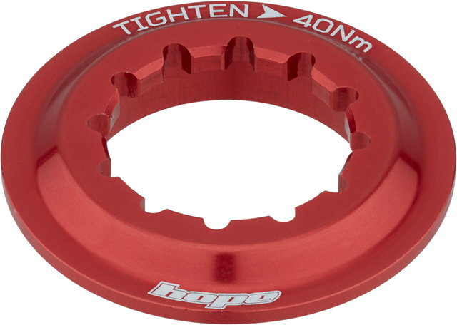 Hope Centre Lock Lockring w/ Internal Gearing - red/universal