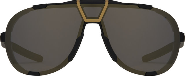 100% Westcraft Mirror Sports Glasses - soft tact black/soft gold mirror