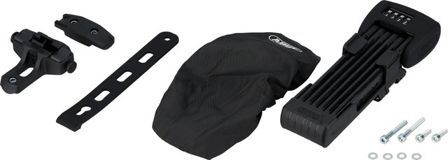 Bordo Combo 6000C Faltschloss mit SH SF Sattelhalter und Raincap - black/90 cm