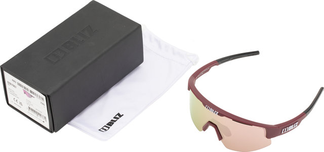 Bliz Lunettes de sport Matrix Small - matte burgundy | brown-rose