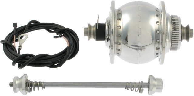 Delux Disc Center Lock Nabendynamo - poliert/32 Loch