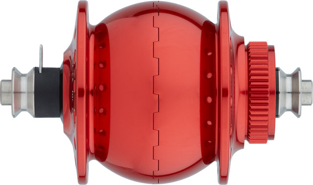 Moyeu à Dynamo Delux Disc Center Lock - rouge/32 trous