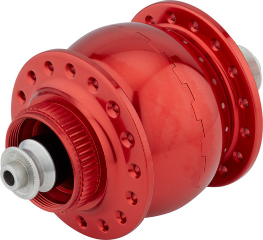 SON Delux Centre Lock Disc Dynamo Hub - red/32 hole