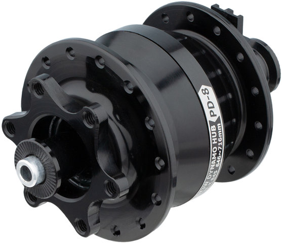 Nabendynamo PD-8 Disc 6-Loch - schwarz/28 Loch