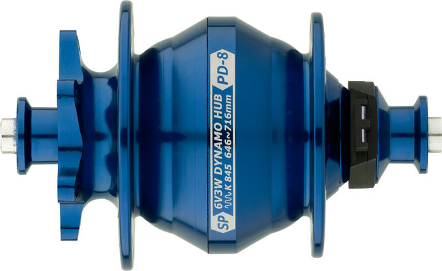 Nabendynamo PD-8 Disc 6-Loch - blau/32 Loch