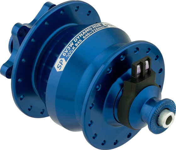 Nabendynamo PD-8 Disc 6-Loch - blau/32 Loch