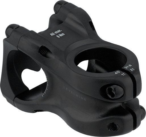 LEVELNINE Team AM MTB Stealth 31.8 Vorbau - black stealth/40 mm 6°