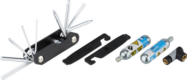 Combo Pack Saddle Bag Mini w/ Mini-tool 10 and CO2 Cartridges - black/0.4 litres