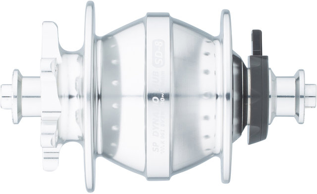 SD-8 6-Bolt Dynamo Disc Hub - silver/9 x 100 mm / 28 hole