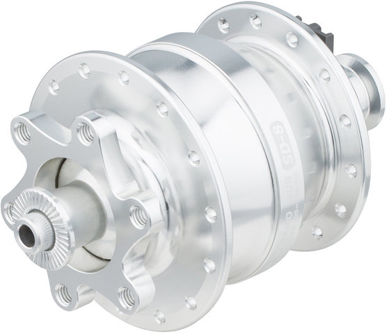 SD-8 6-Bolt Dynamo Disc Hub - silver/9 x 100 mm / 28 hole