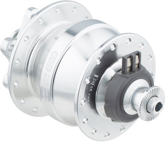 SD-8 6-Bolt Dynamo Disc Hub - silver/9 x 100 mm / 28 hole