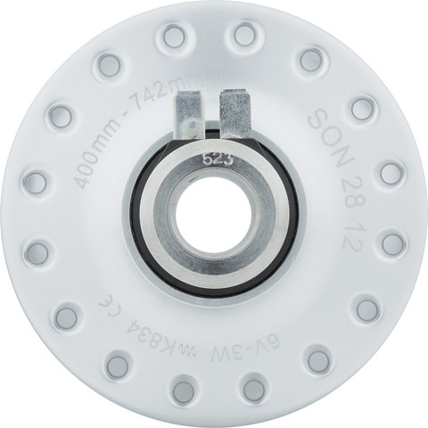 SON Moyeu à Dynamo Delux 12 Disc Center Lock - argenté-anodisé/32 trous