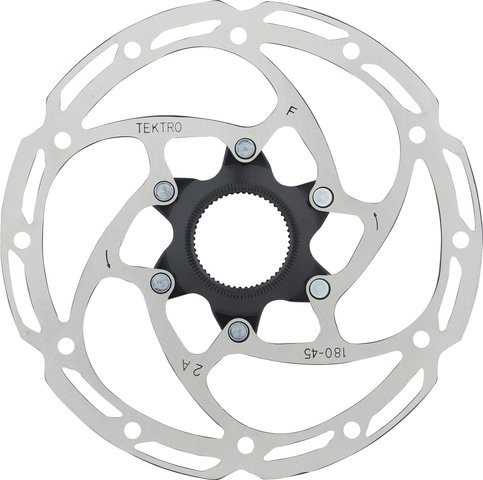 Tektro TR-45 Center Lock Brake Rotor for E-bikes - black-silver/180 mm