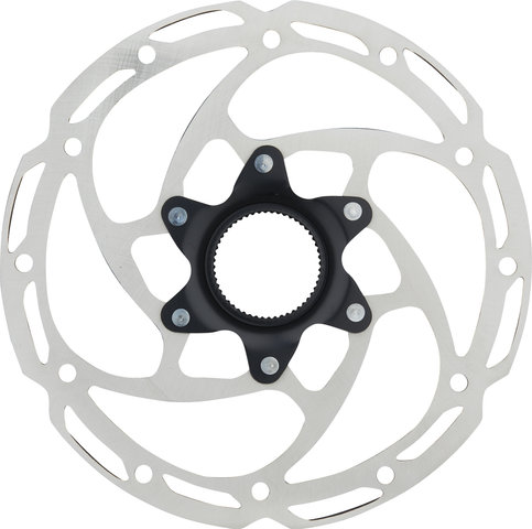 Tektro TR-45 Center Lock Brake Rotor for E-bikes - black-silver/180 mm