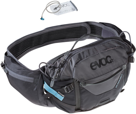 evoc Hip Pack Pro + 1.5 L Water Bladder - black carbon-grey/3 litres