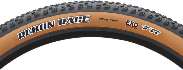 Maxxis Rekon Race Dual EXO WT TR Tanwall 29" Folding Tyre - black-tanwall/29x2.4