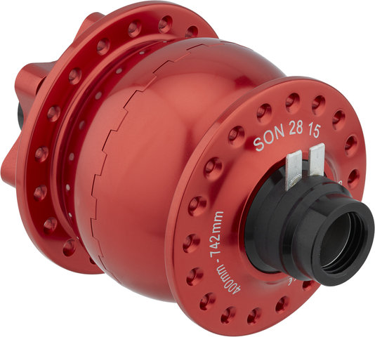 SON 28 15 6-Bolt Disc Hub Dynamo - red/36 hole