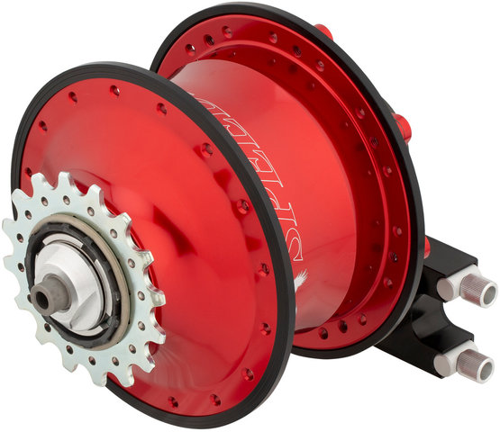 Rohloff Speedhub 500/14 CC Schnellspanner 135 mm Getriebenabe - rot-eloxiert/Typ 7, 32 Loch