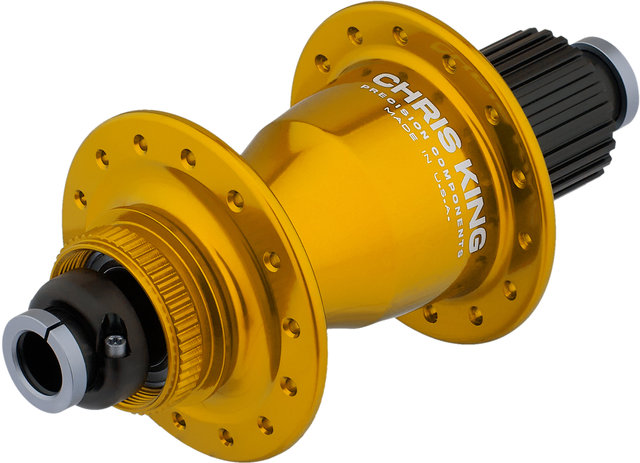 Chris King Moyeu Arrière Boost Disc Center Lock - gold/12 x 148 mm / 28 trous / Shimano Micro Spline