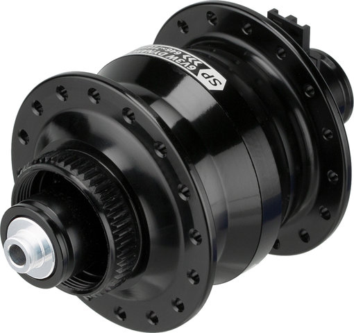 Nabendynamo PL-8X QR15 Disc Center Lock - schwarz/32 Loch