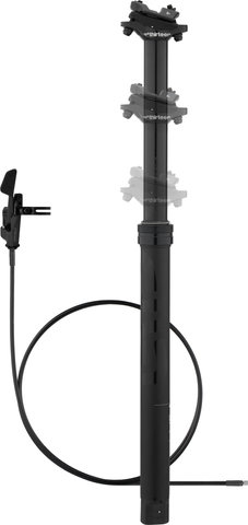 e*thirteen Vario Infinite Dropper 150 - 180 mm Sattelstütze mit Lenkerremote 2022 - stealth black/30,9 mm / 520 mm / SB 0 mm / 1-fach Remote