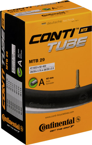 Continental Chambre à Air VTT 29 - universal | Valve Dunlop (DV) | 28-29 x 1,75-2,5 DV 40 mm | 47-622 à 62-622 | 40 mm