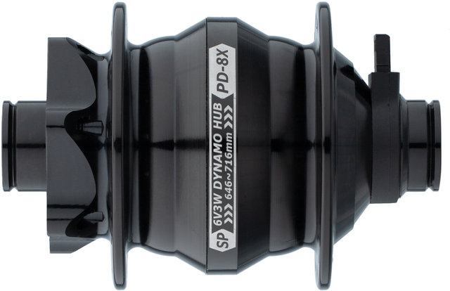 Nabendynamo PD-8X QR15 Disc 6-Loch - schwarz/28 Loch