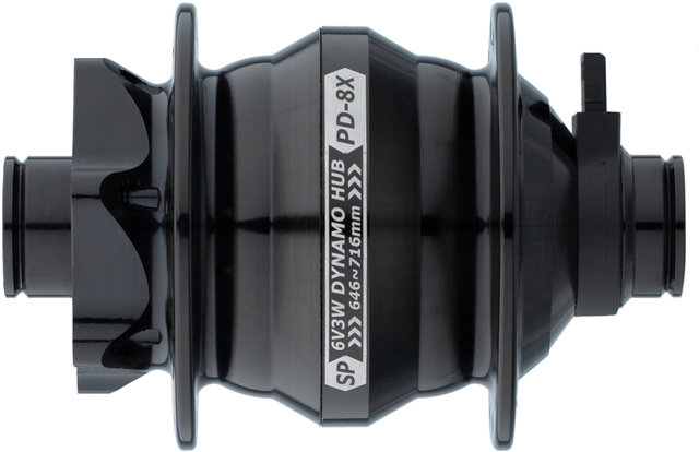 Shutter Precision PD-8X QR15 Disc 6-bolt Dynamo Hub - black/28 hole