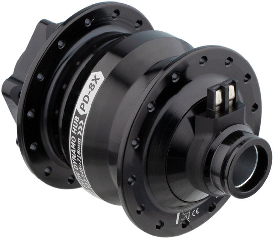Nabendynamo PD-8X QR15 Disc 6-Loch - schwarz/28 Loch