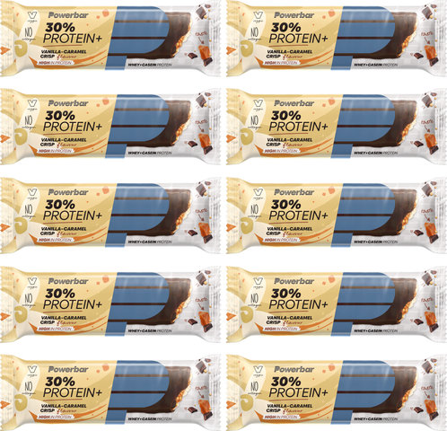 Powerbar Protein Plus 30 % Proteinriegel - 10 Stück - vanilla-caramel-crisp/550 g
