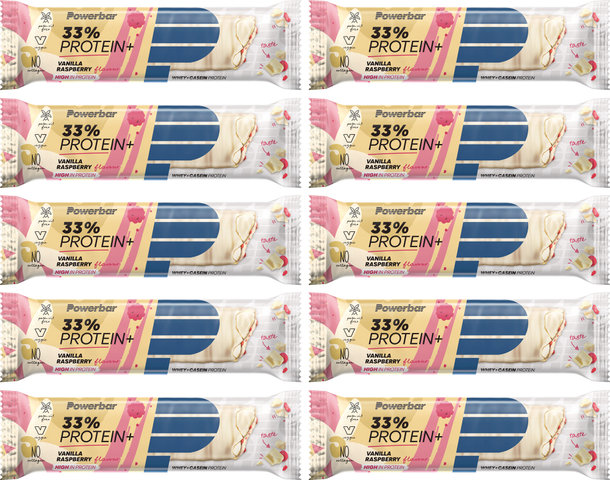 Barre Protein Plus Bar 33 % - 10 pièces - vanilla-raspberry/900 g