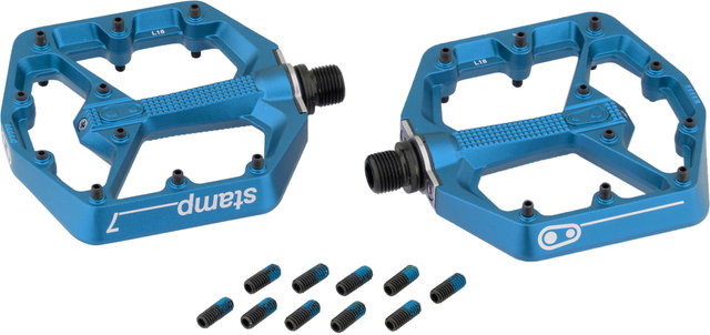 Stamp 7 Platform Pedals - electric blue/small