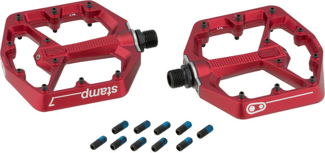 crankbrothers Pedales de plataforma Stamp 7 - red/small