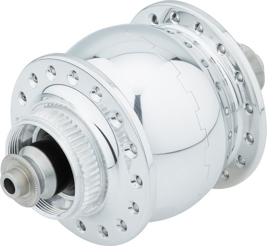 Dinamo de buje 28 Disc Center Lock - pulido/32 agujeros