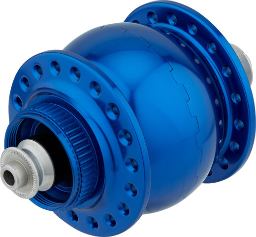 Dinamo de buje 28 Disc Center Lock - azul-anodizado/36 agujeros