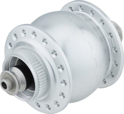 Dinamo de buje 28 Disc Center Lock - plata-anodizado/36 agujeros