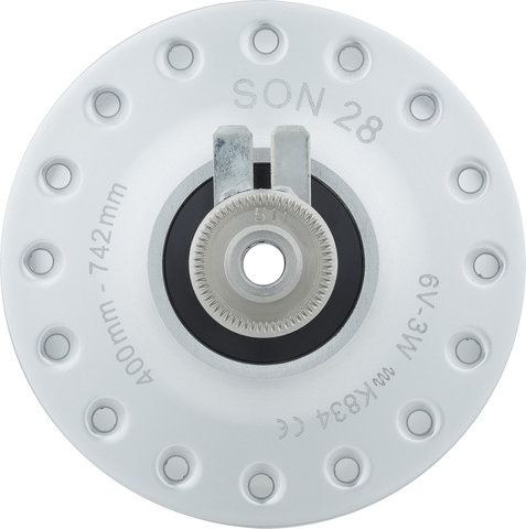 Dinamo de buje 28 Disc Center Lock - plata-anodizado/36 agujeros