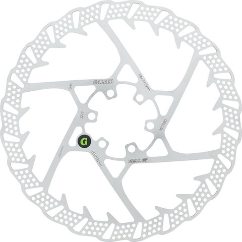 Fixed Disc Shark 2 mm MTB 6-bolt Brake Rotor - silver/180 mm