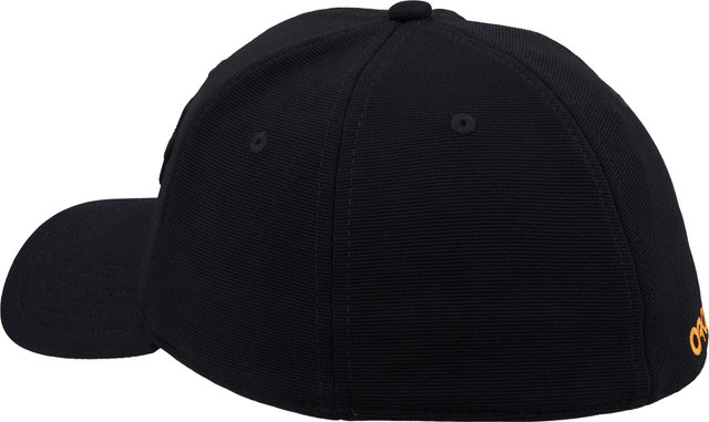 6 Panel Stretch Hat Embossed Cap - blackout/S/M