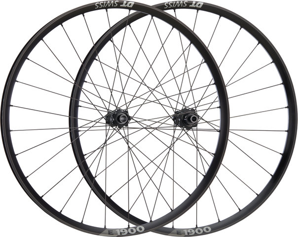 DT Swiss Juego de ruedas E 1900 SPLINE 30 Boost Disc Center Lock 27,5" - negro/Juego 27,5" (RD 15x110 Boost + RT 12x148 Boost) Shimano Micro Spline