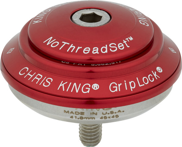 Chris King DropSet 2 IS42/28.6 - IS52/40 GripLock Headset - red/1 1/8" - 1,5" tapered/IS42/28,6 - IS52/40