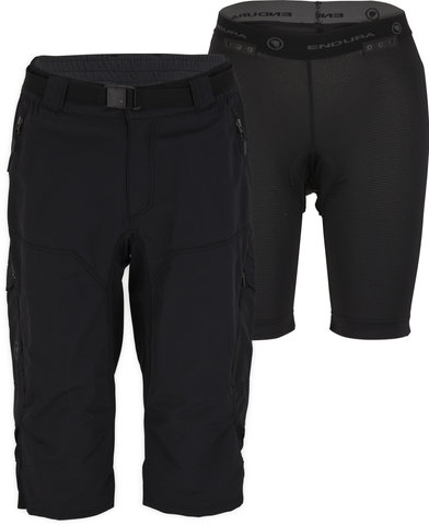 Endura Pantalones cortos para damas Hummvee 3/4 con pantalón interior - black/S