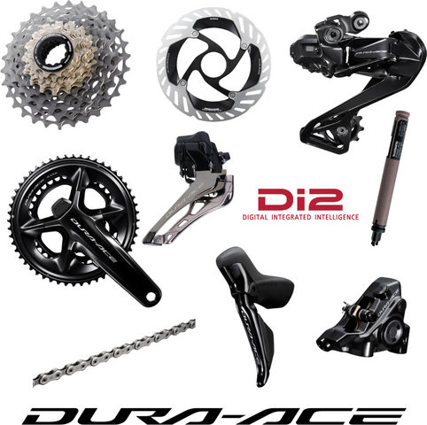 Shimano Dura-Ace Di2 R9250 Powermeter Group 2x12 - black | 160,0 mm | 11-34 | 36-46 | Braze-on